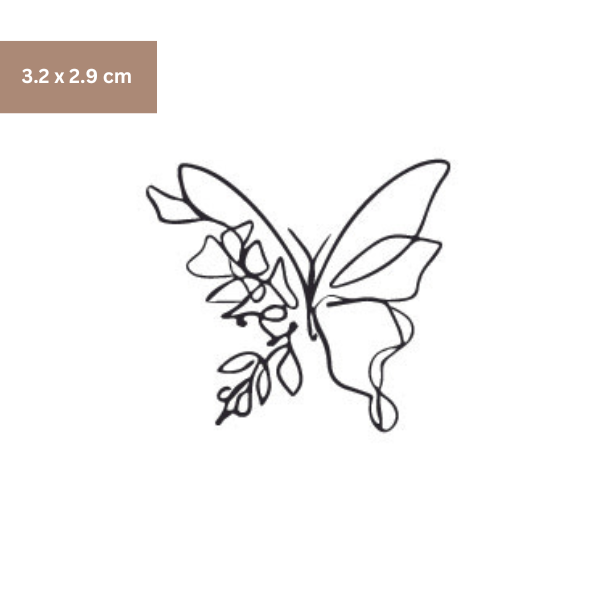Schmetterling Blume Tattoo - Henna Tattoo Schweiz