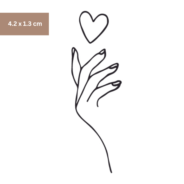 Hand mit Herz Tattoo - Henna Tattoo Schweiz