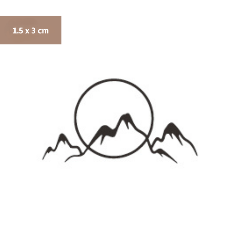 Mountain Berge Mond Tattoo