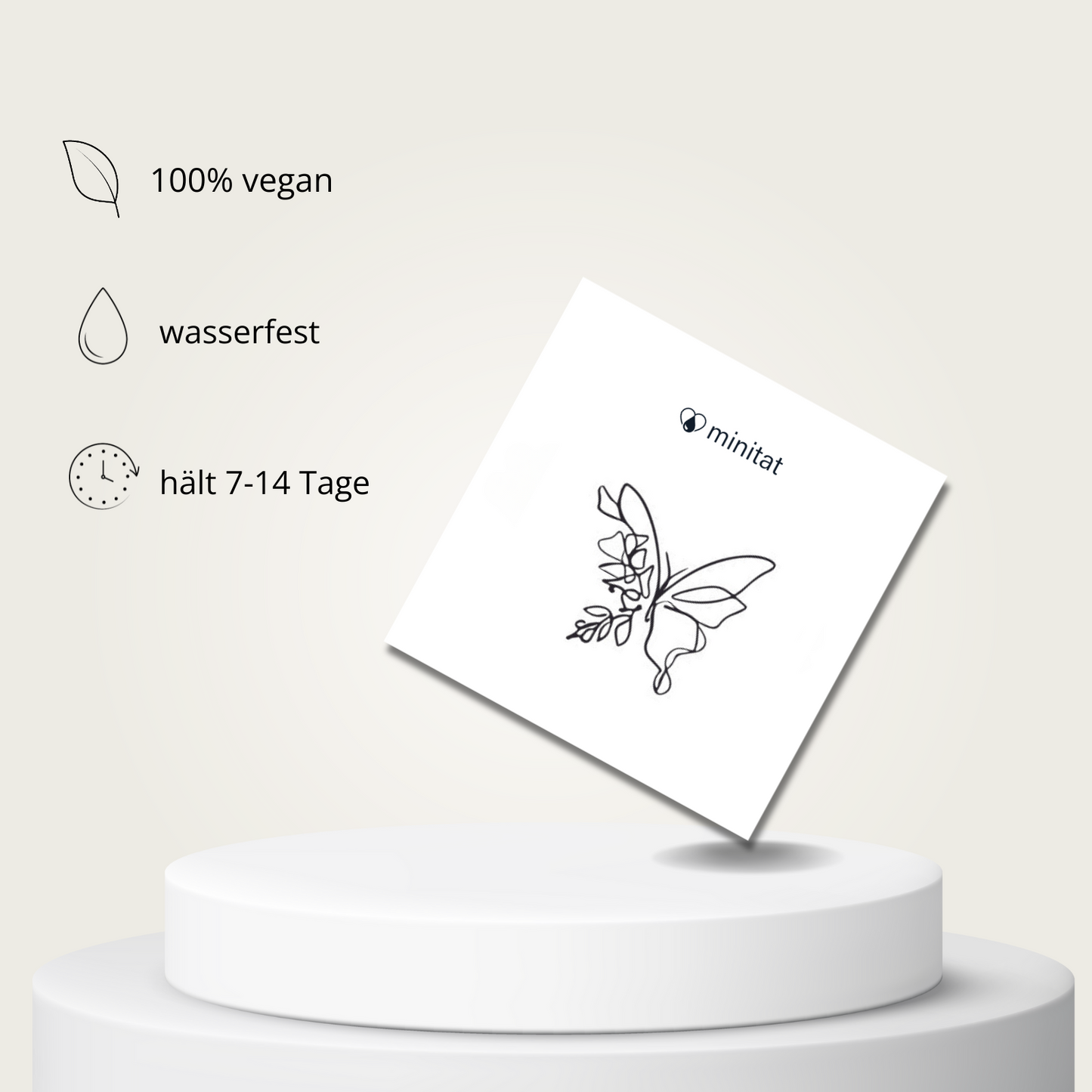 Schmetterling Blume Tattoo - Henna Tattoo Schweiz