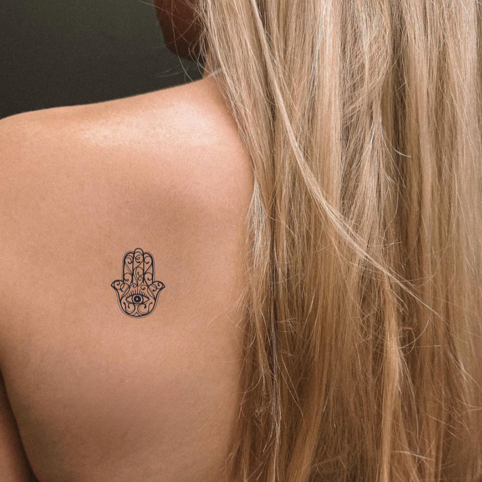 Hamsa Fatima Hand Tattoo - Henna Tattoo Schweiz