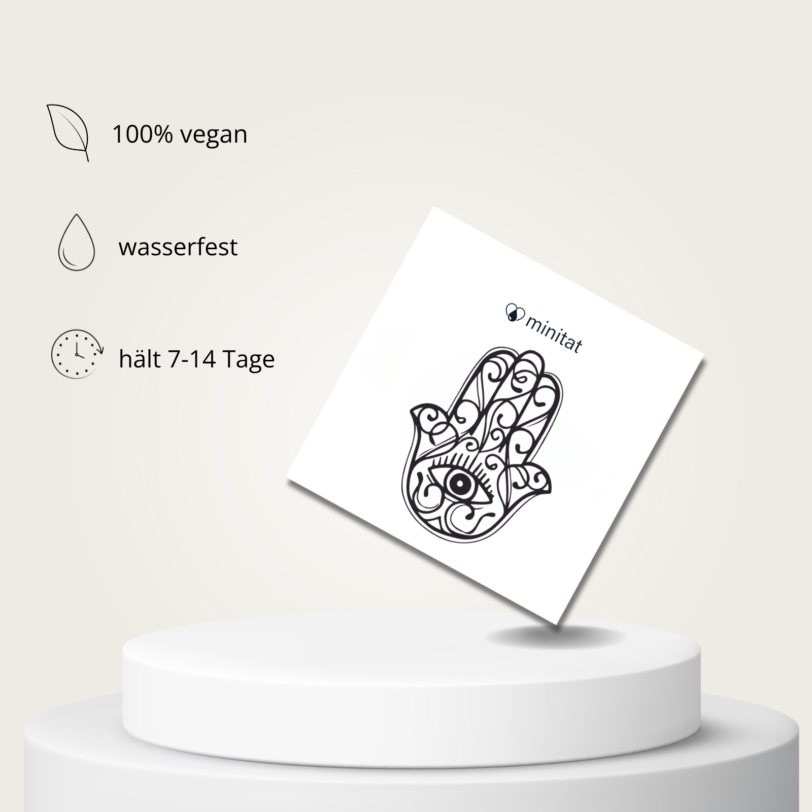 Hamsa Fatima Hand Tattoo - Henna Tattoo Schweiz