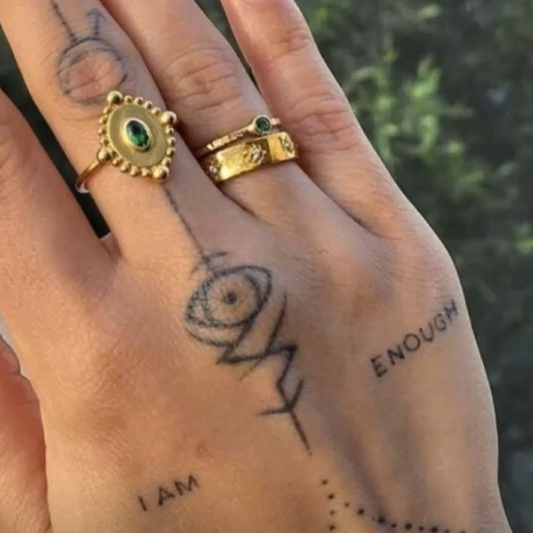 I am enough Hand Tattoo