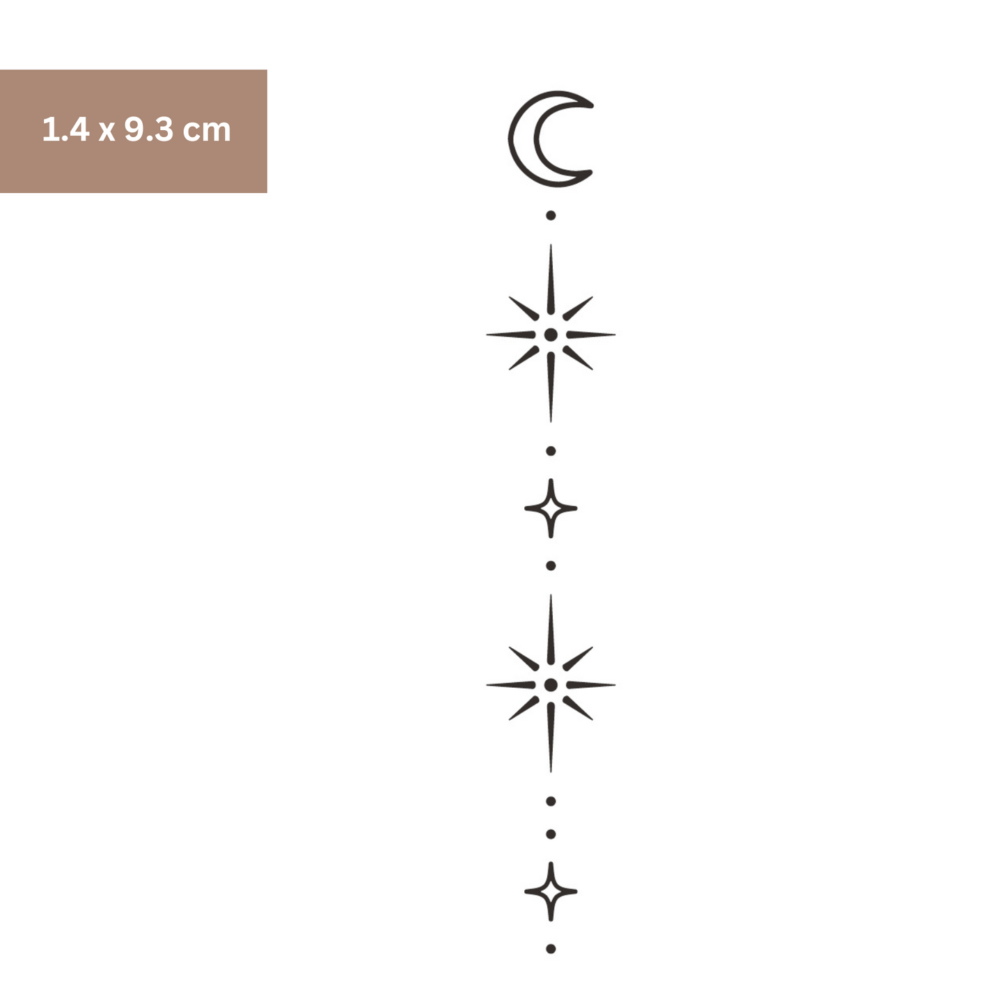 Mini Mond Sterne Tattoo - Henna Tattoo Schweiz