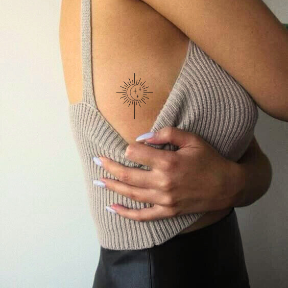 Mond Sonne Tattoo - Henna Tattoo Schweiz