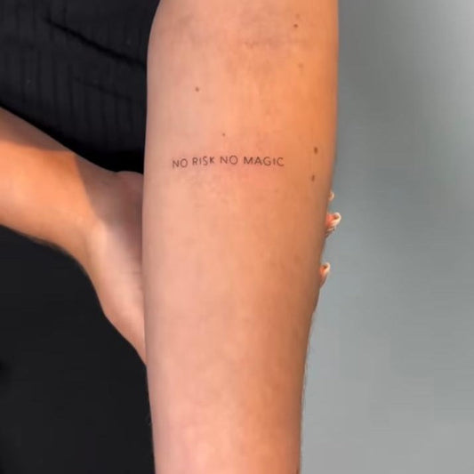 No risk no magic Tattoo - Henna Tattoo Schweiz