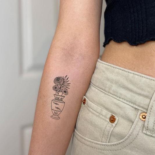 Blumentopf Tattoo