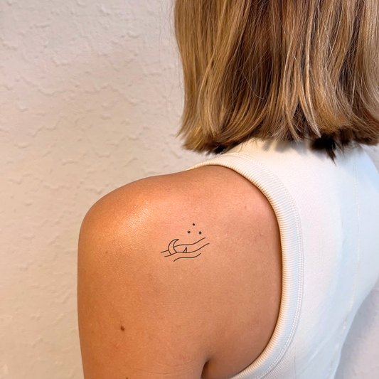 Meer Mond Sterne Tattoo