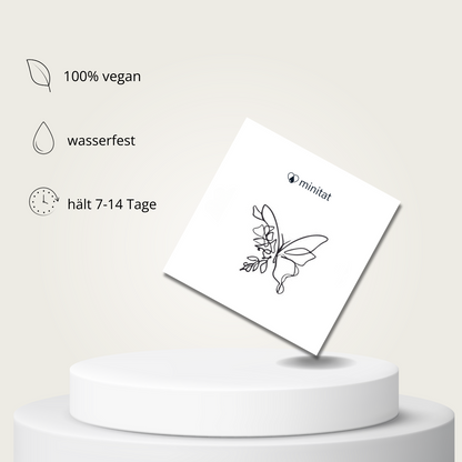 Schmetterling Blume Tattoo - Henna Tattoo Schweiz