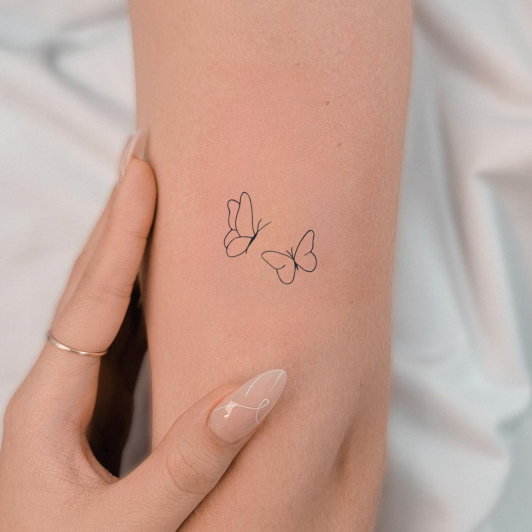 Schmetterling Paar Tattoo - Henna Tattoo Schweiz