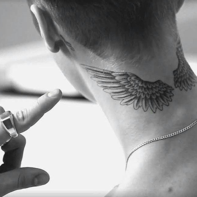 Justin Bieber Angel Tattoo