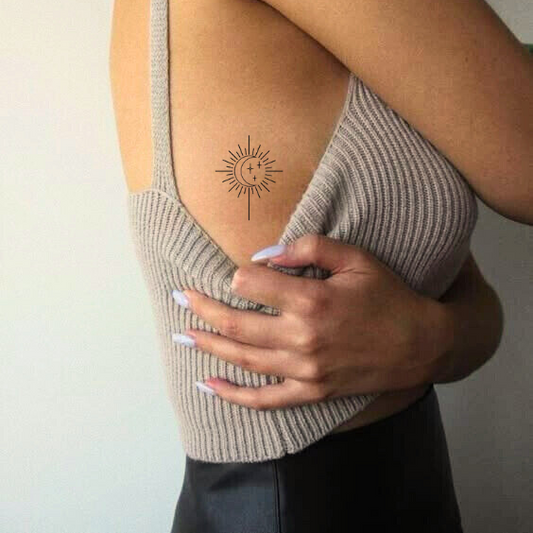 Mond Sonne Tattoo - Henna Tattoo Schweiz