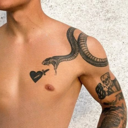 Schwert Herz Tattoo