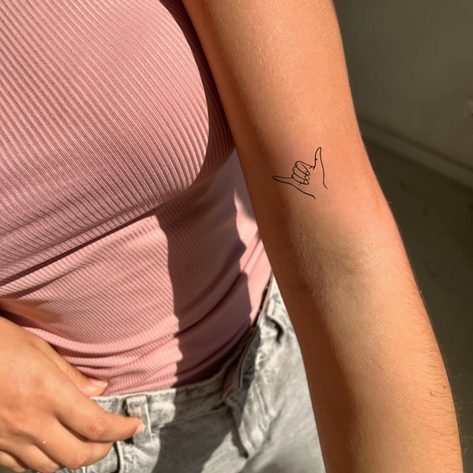 Surf Hand shaka Tattoo